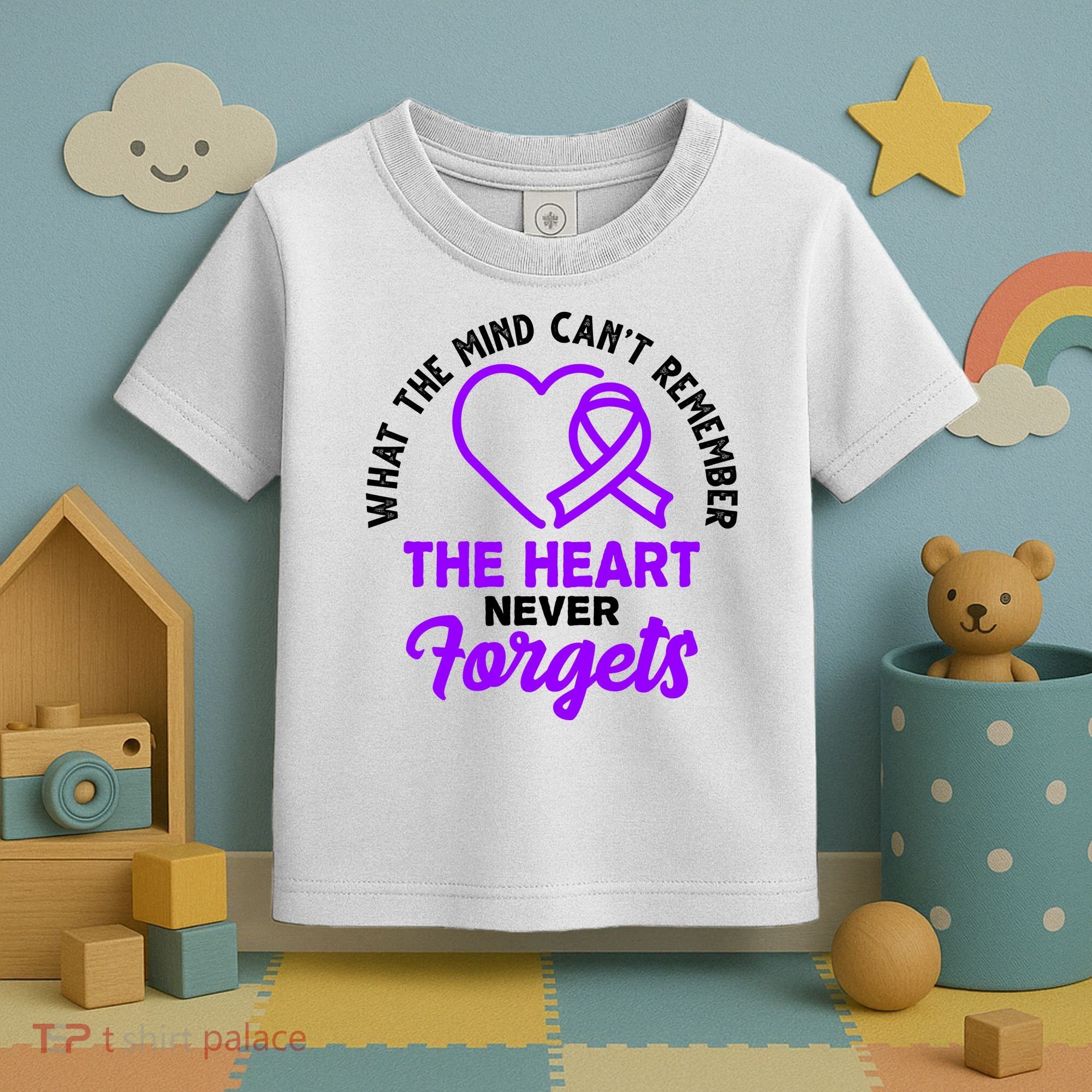 What The Mind Can't Remember The Heart Never Forgets Pancreatic Cancer Toddler T-Shirt