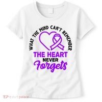 What The Mind Can't Remember The Heart Never Forgets Pancreatic Cancer Women's T-Shirt thumb 0