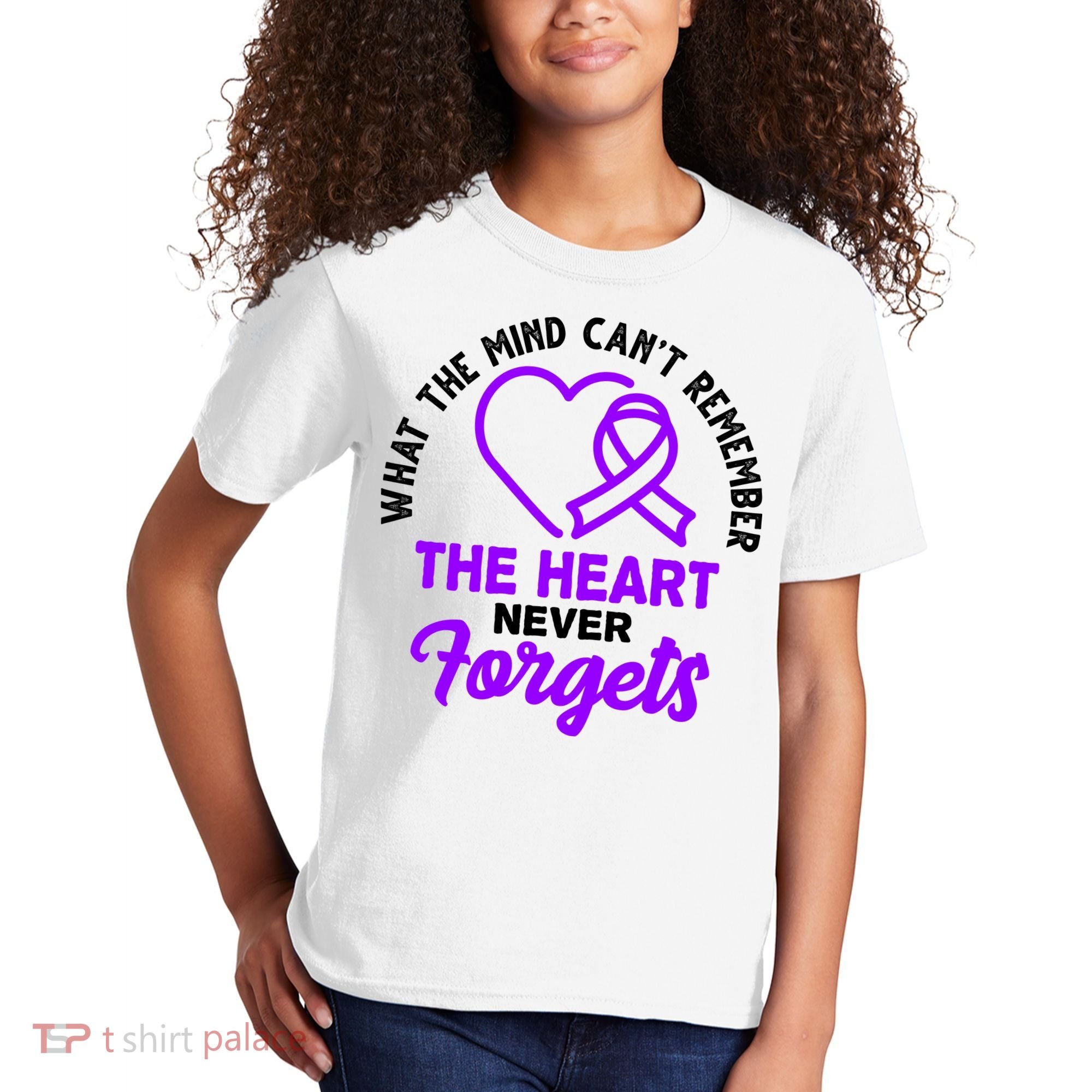What The Mind Can't Remember The Heart Never Forgets Pancreatic Cancer Kids T-Shirt
