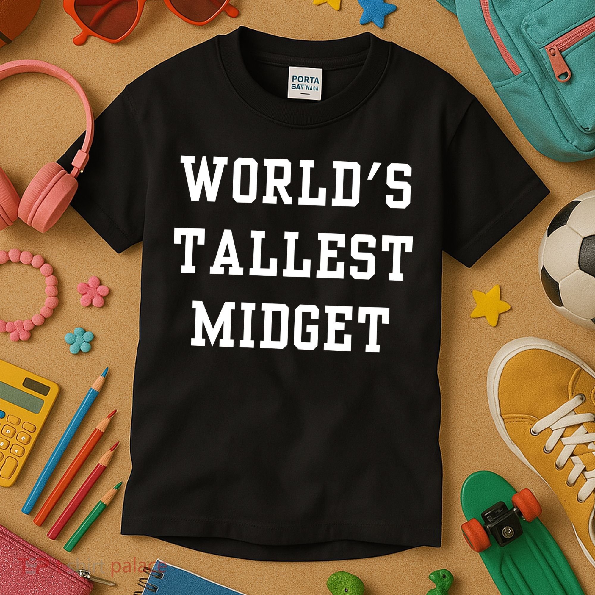 Worlds Tallest Midget Kids T-Shirt