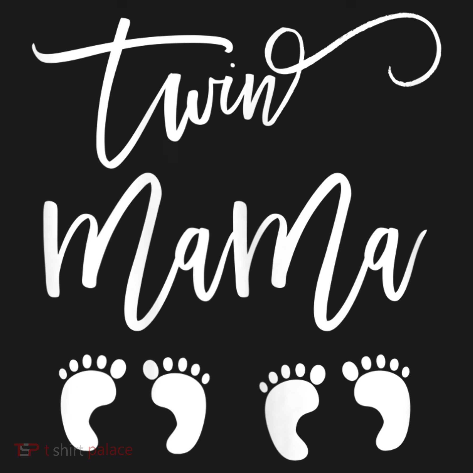 Wo Twin Mama Mom to Be Pregnant with Twins Pregnancy Funny Women's Tank Top