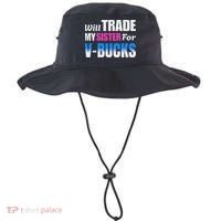 Will Trade My Sister For V Bucks Funny Video Games Player Bucket Hat thumb 0