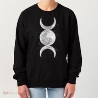 Wiccan Triple Moon Goddess Feminist Pagan Witch Halloween Women's Sweatshirt thumb 0