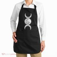 Wiccan Triple Moon Goddess Feminist Pagan Witch Halloween Apron thumb 2