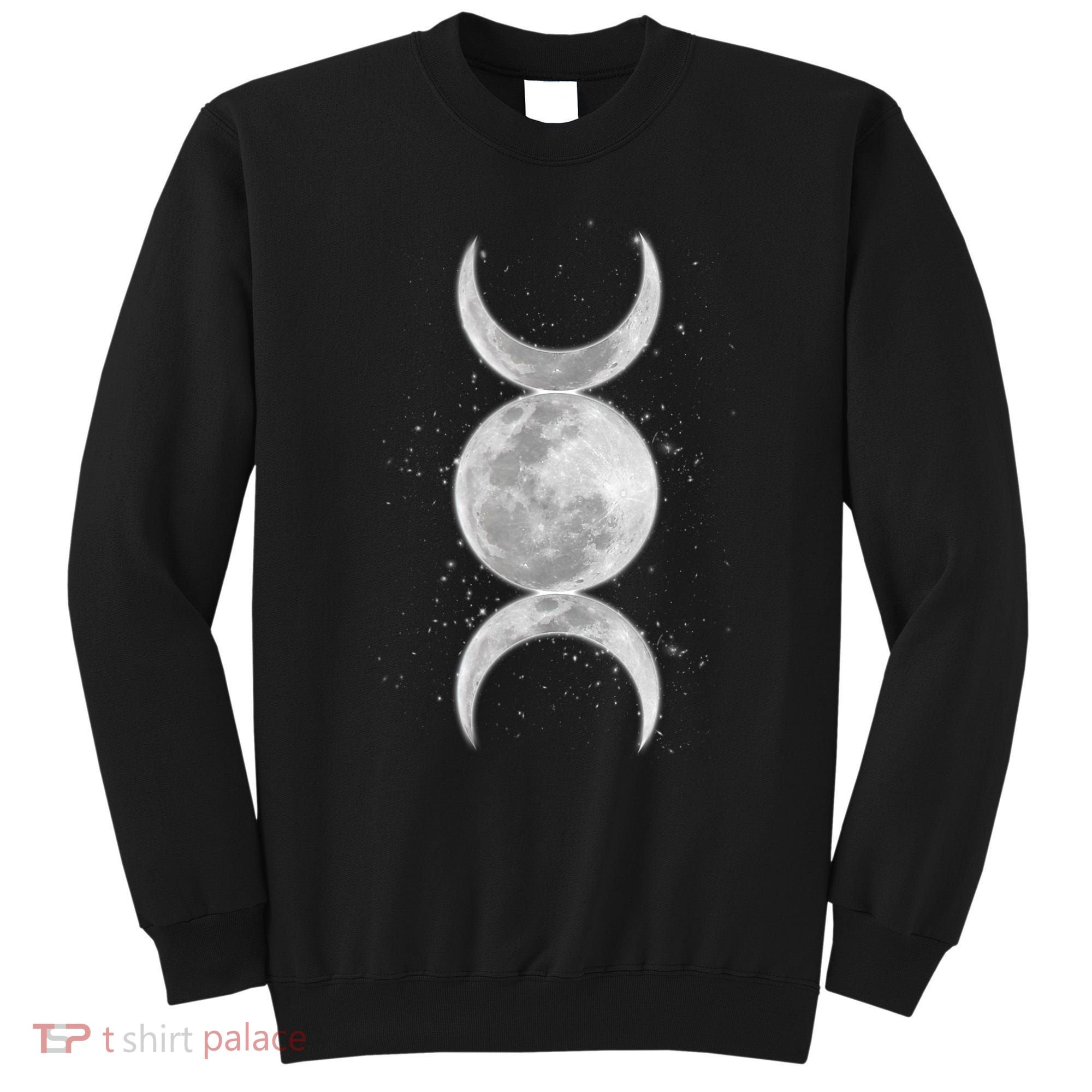 Wiccan Triple Moon Goddess Feminist Pagan Witch Halloween Sweatshirt