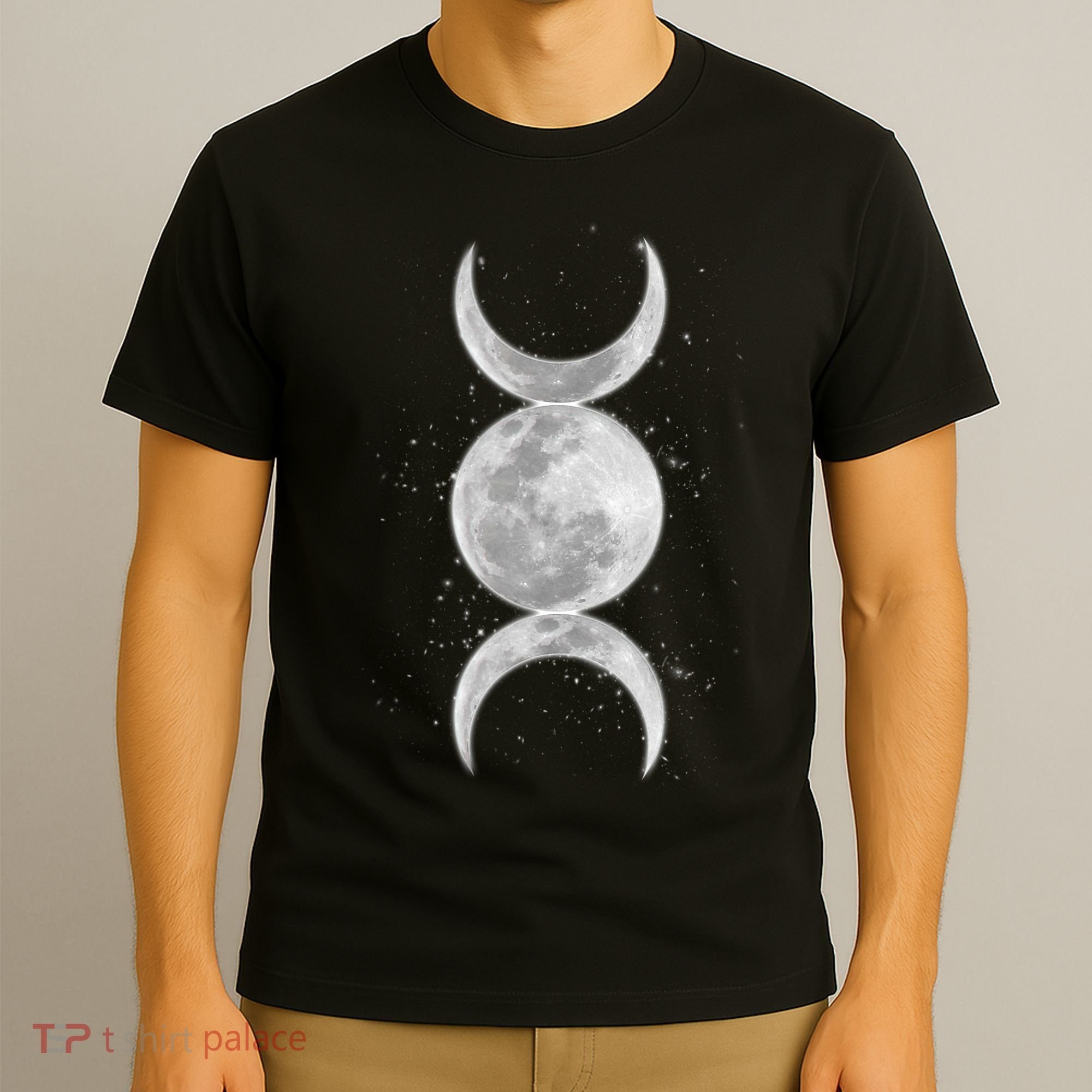Wiccan Triple Moon Goddess Feminist Pagan Witch Halloween T-Shirt