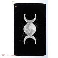 Wiccan Triple Moon Goddess Feminist Pagan Witch Halloween Golf Towel thumb 0