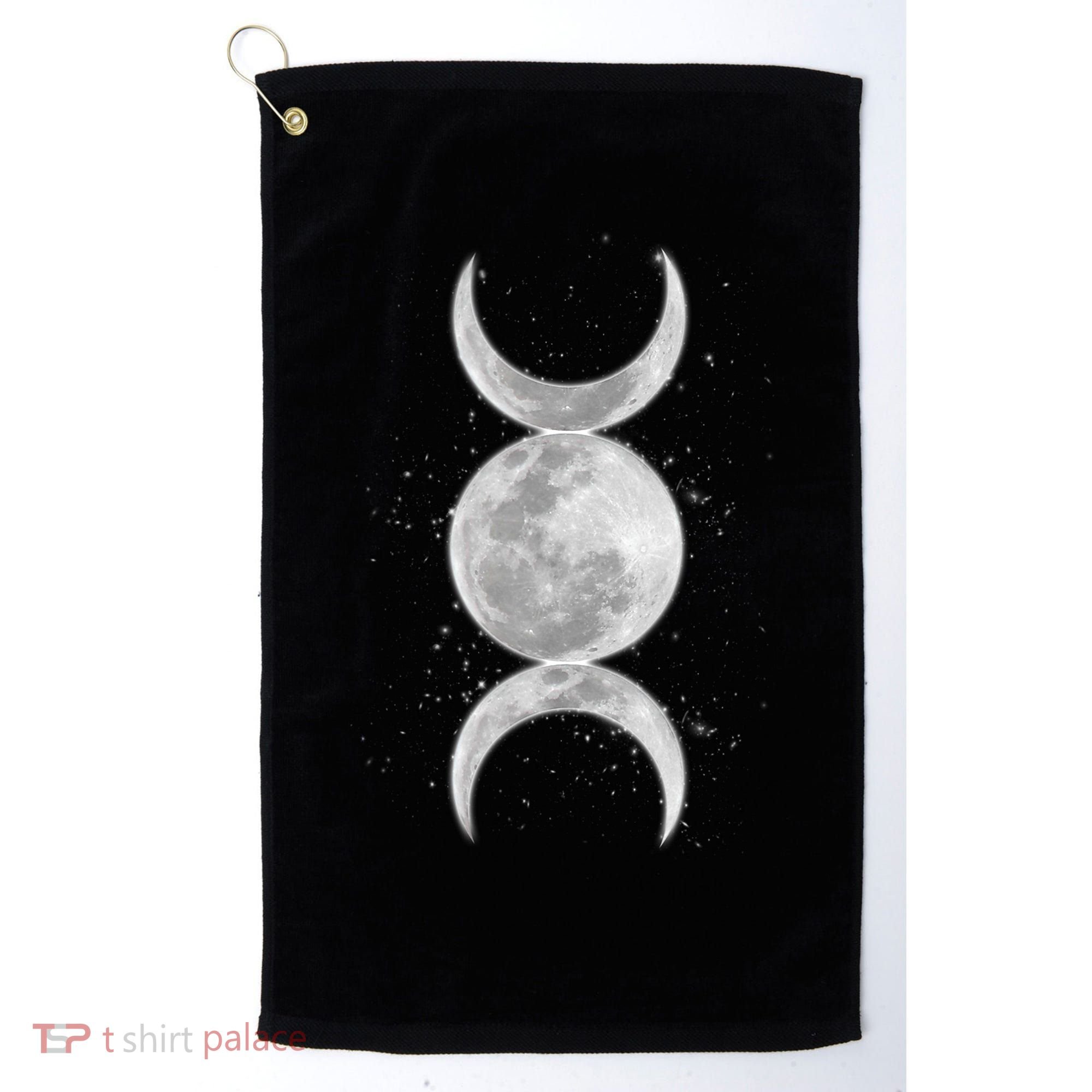 Wiccan Triple Moon Goddess Feminist Pagan Witch Halloween Golf Towel
