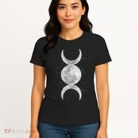 Wiccan Triple Moon Goddess Feminist Pagan Witch Halloween Women's T-Shirt thumb 4