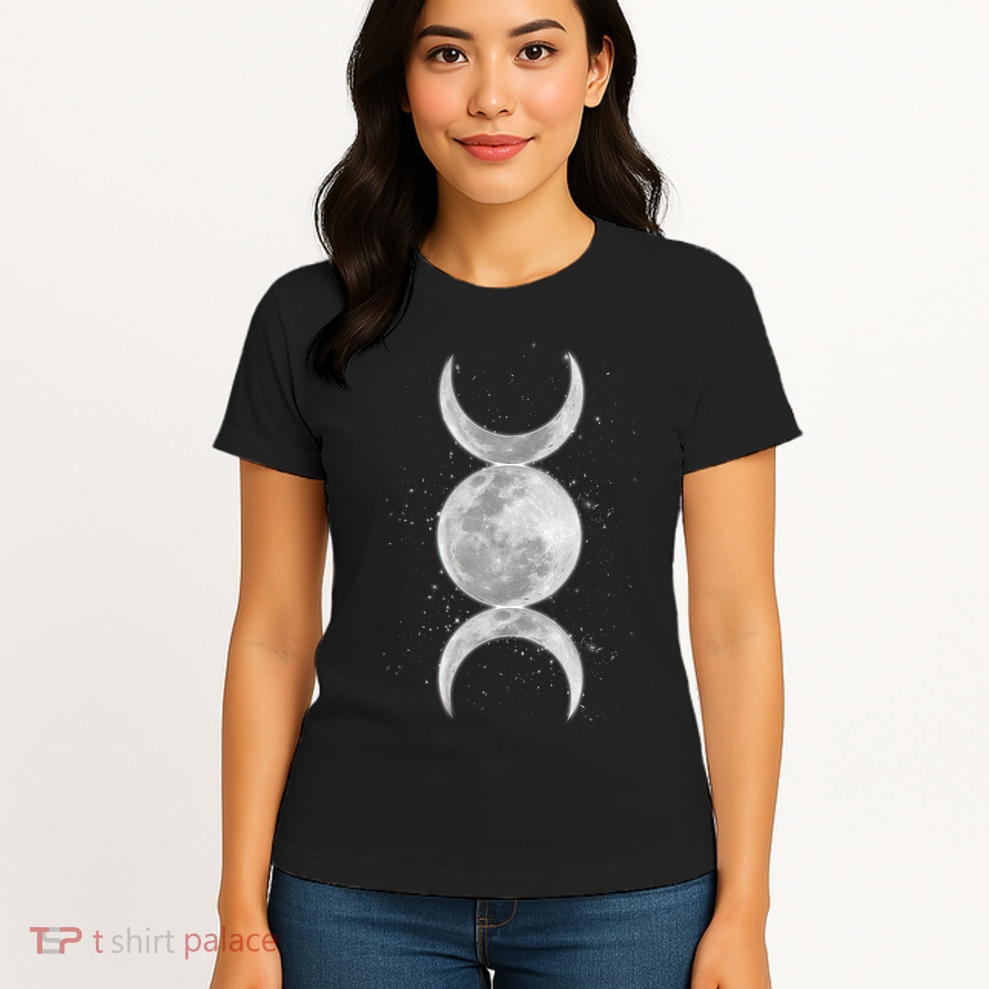 Wiccan Triple Moon Goddess Feminist Pagan Witch Halloween Women's T-Shirt