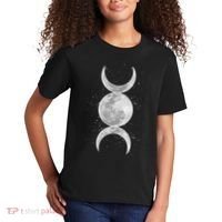 Wiccan Triple Moon Goddess Feminist Pagan Witch Halloween Kids T-Shirt thumb 2