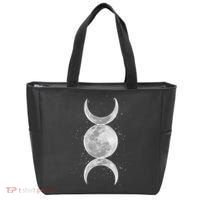 Wiccan Triple Moon Goddess Feminist Pagan Witch Halloween Tote Bag thumb 0