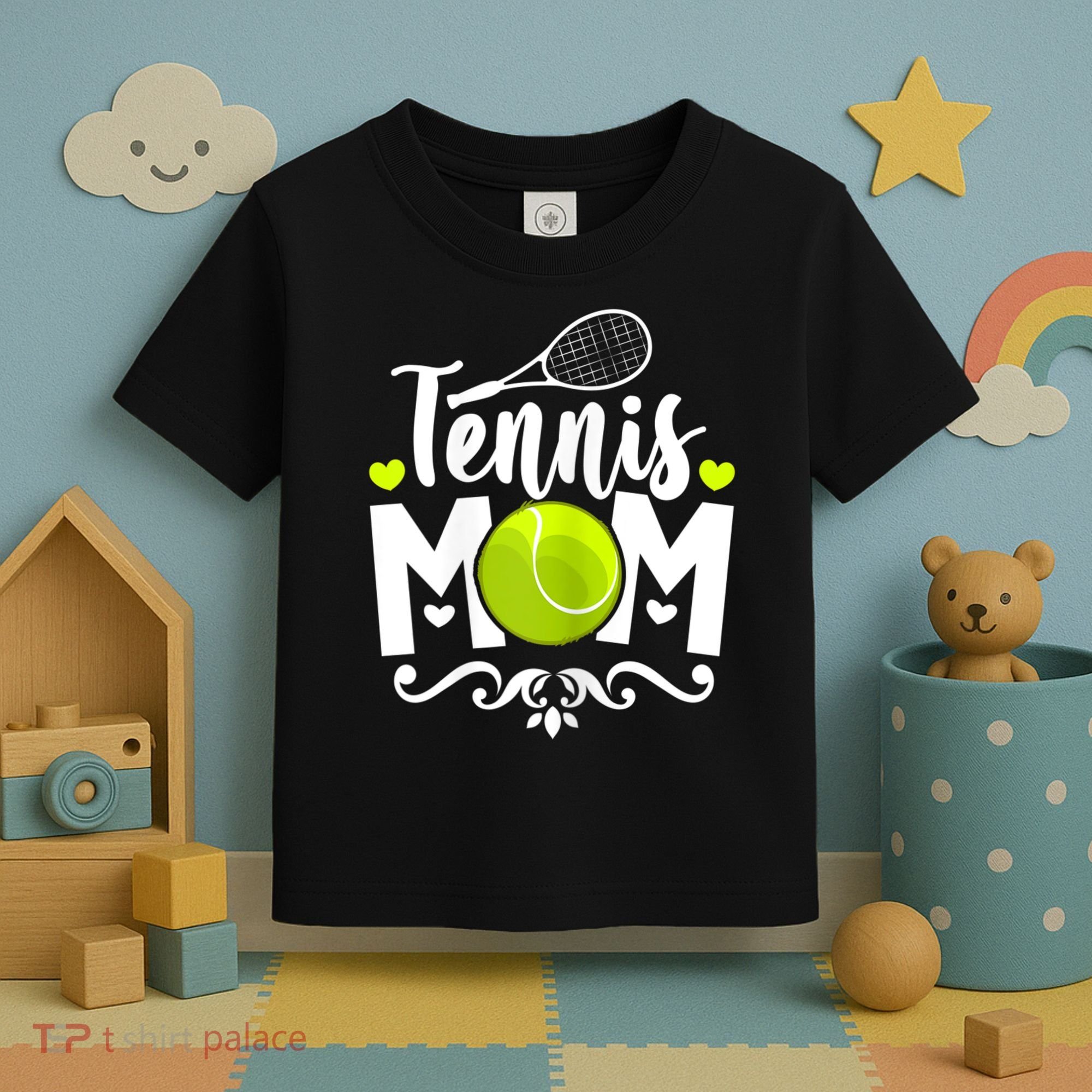 Womens Tennis Mom Toddler T-Shirt