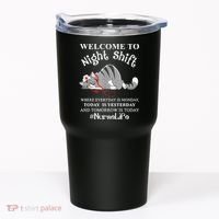Welcome To Night Shift Where Everyday Is Monday Cat Nurse Tumbler thumb 0