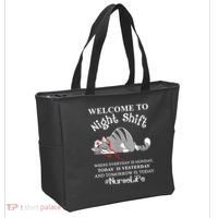 Welcome To Night Shift Where Everyday Is Monday Cat Nurse Tote Bag thumb 2