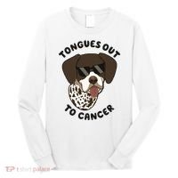 Wyatt Tongues Out To Cancer Long Sleeve Shirt thumb 0