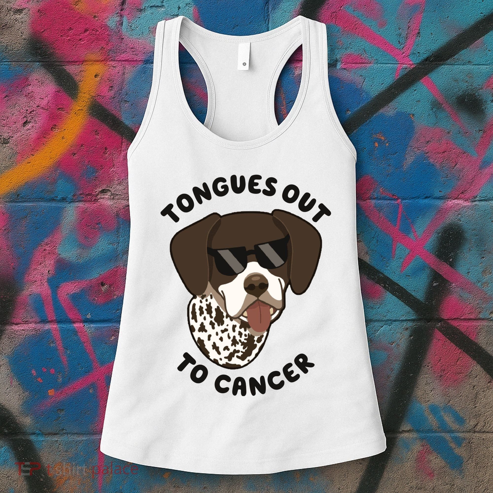 Wyatt Tongues Out To Cancer Women's Tank Top