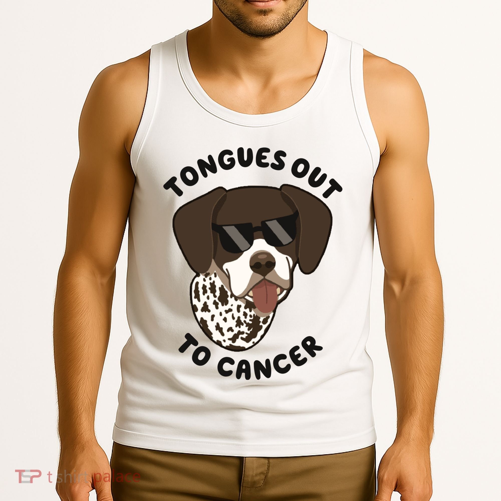 Wyatt Tongues Out To Cancer Tank Top