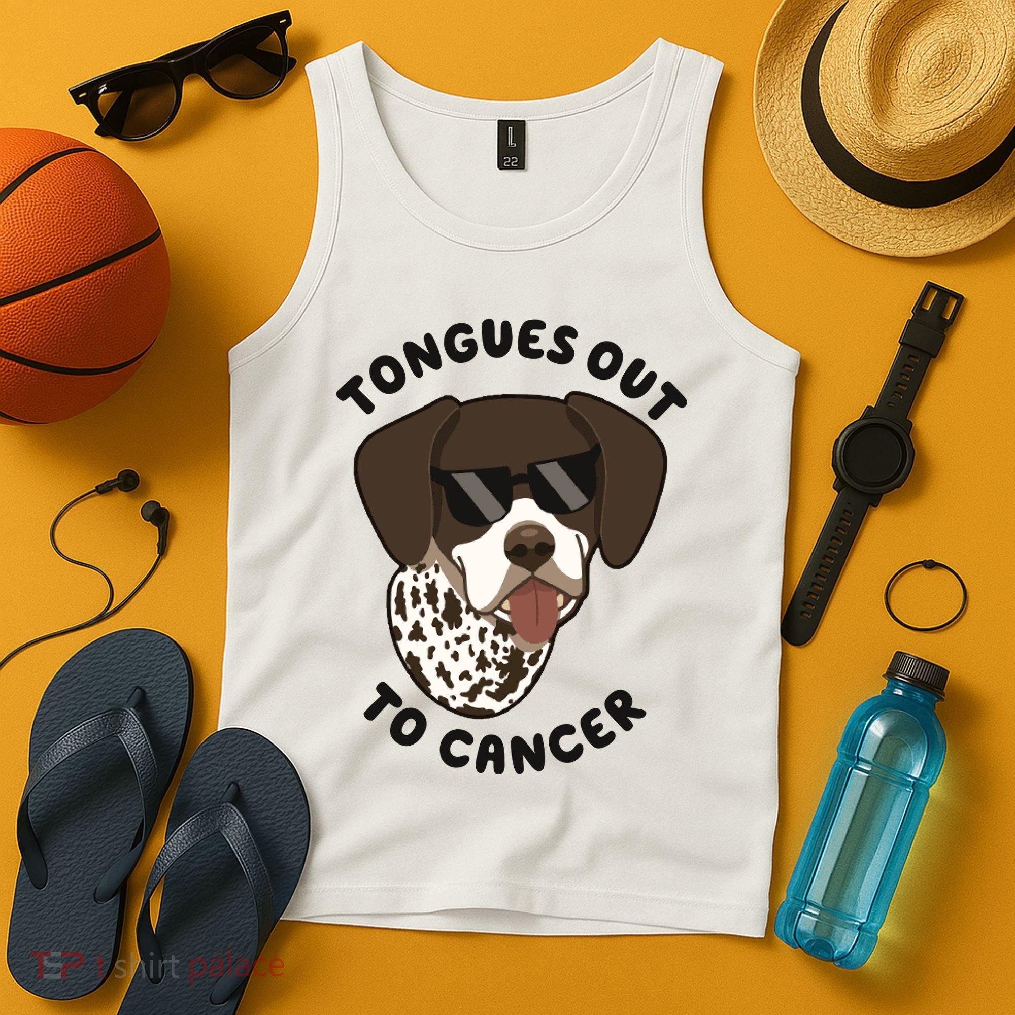 Wyatt Tongues Out To Cancer Tank Top