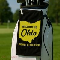 Welcome To Ohio The Worst State Ever Gift Golf Towel thumb 2