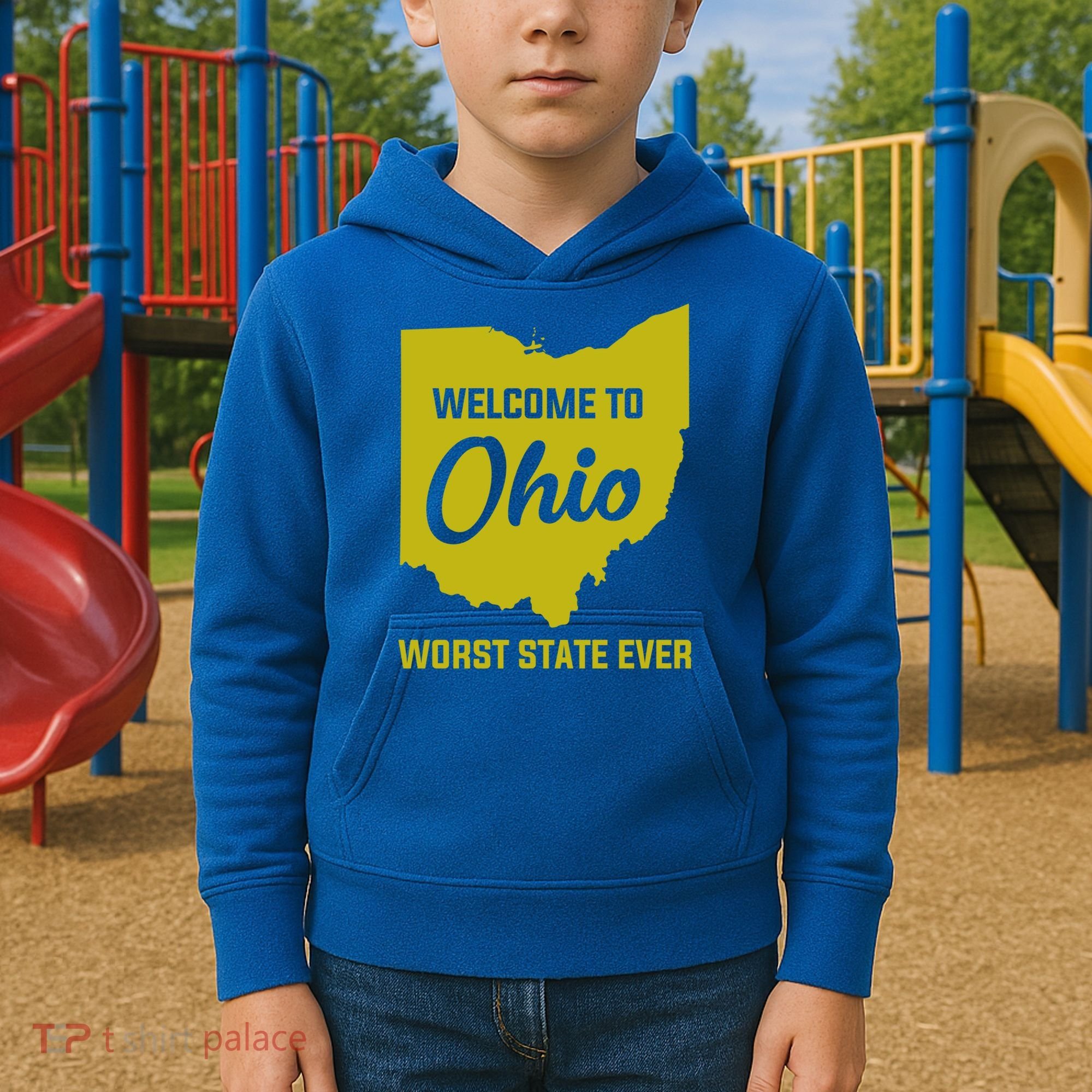 Welcome To Ohio The Worst State Ever Gift Kids Hoodie