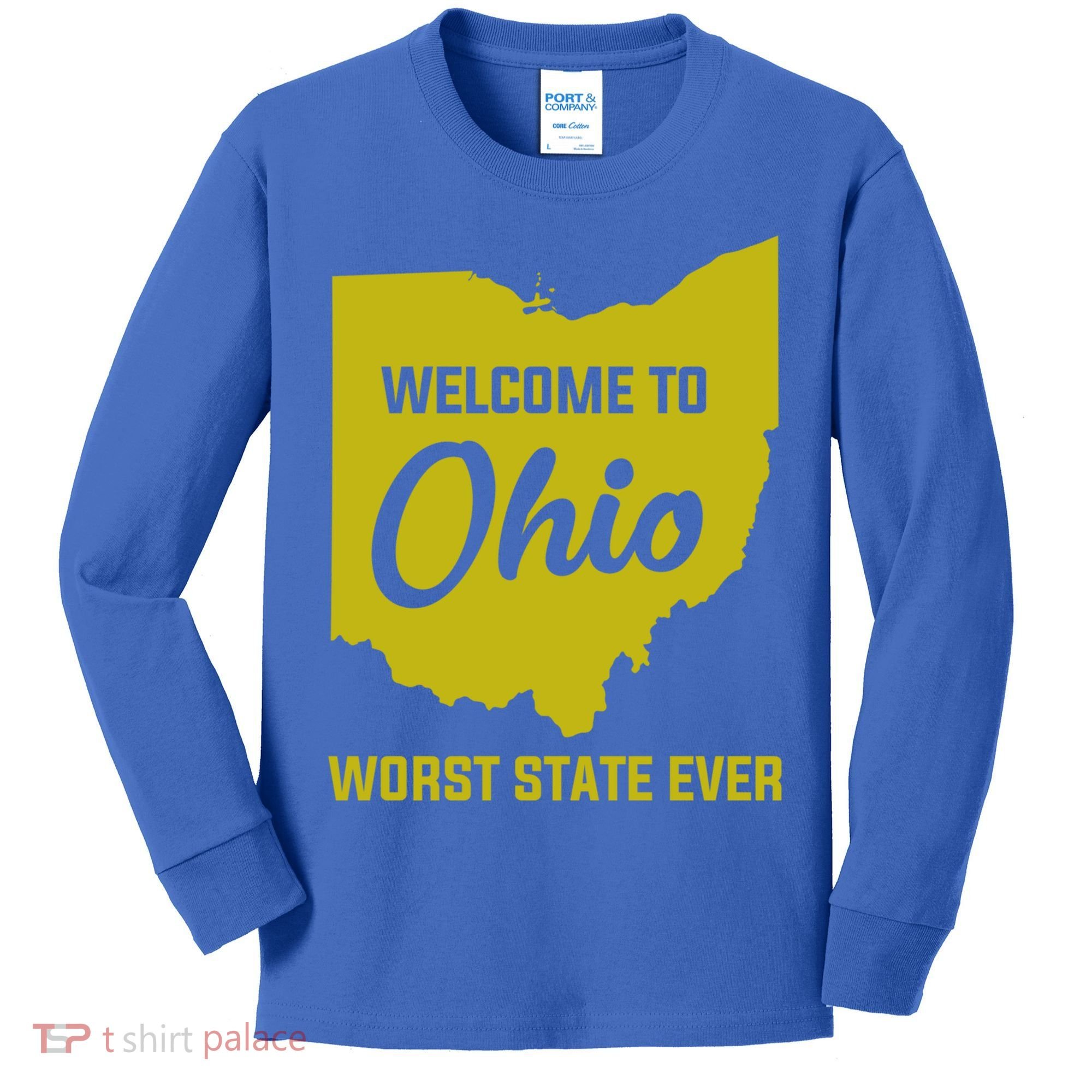 Welcome To Ohio The Worst State Ever Gift Kids Long Sleeve Shirt