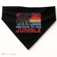 Welcome To Our Jungle Adventure USA-Made Doggie Bandana thumb 0