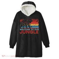 Welcome To Our Jungle Adventure Hooded Wearable Blanket thumb 0