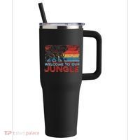 Welcome To Our Jungle Adventure 40oz Vacuum Insulated Stainless Steel Travel Tumbler thumb 0