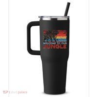 Welcome To Our Jungle Adventure 40oz Vacuum Insulated Stainless Steel Travel Tumbler thumb 2