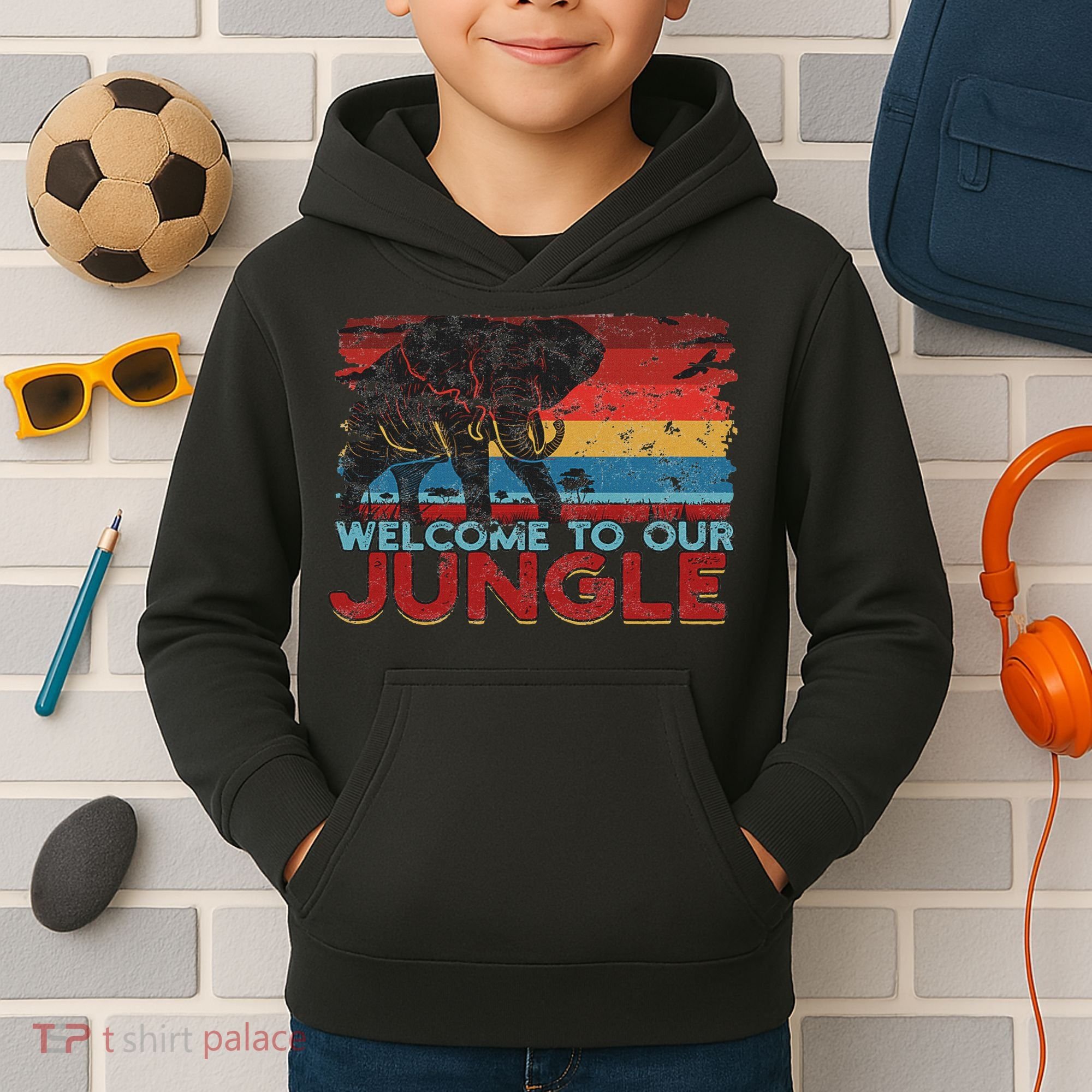Welcome To Our Jungle Adventure Kids Hoodie
