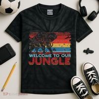Welcome To Our Jungle Adventure Kids Tie-Dye T-Shirt thumb 2