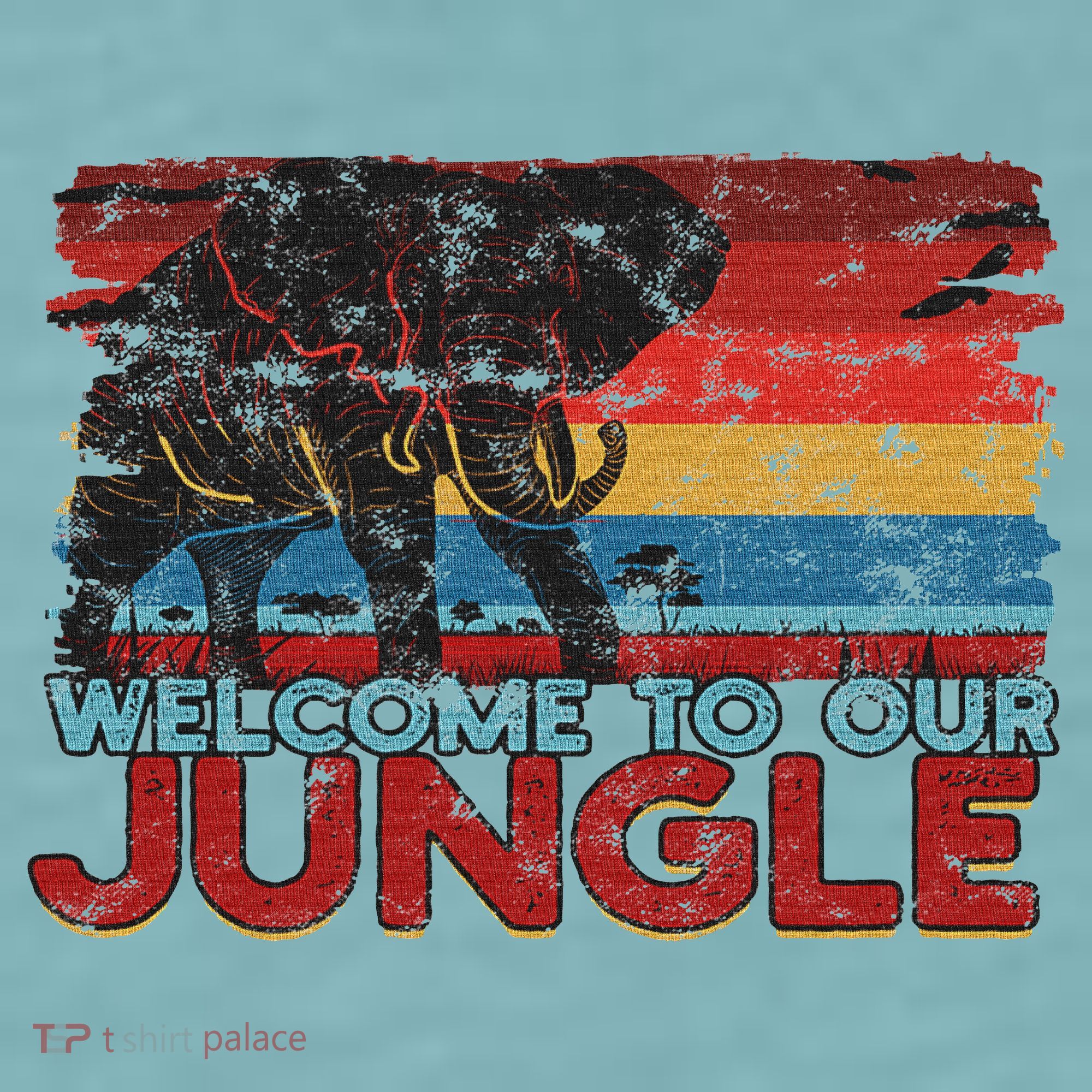 Welcome To Our Jungle Adventure Sueded Cloud Jersey T-Shirt