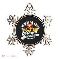 Wo The Only Bs I Need Is Beers And Sunshine Retro Beach Cool Gift Ornament thumb 0