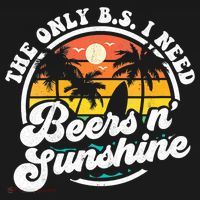 Wo The Only Bs I Need Is Beers And Sunshine Retro Beach Cool Gift Ornament thumb 1