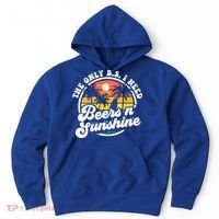 Wo The Only Bs I Need Is Beers And Sunshine Retro Beach Cool Gift Hoodie thumb 0