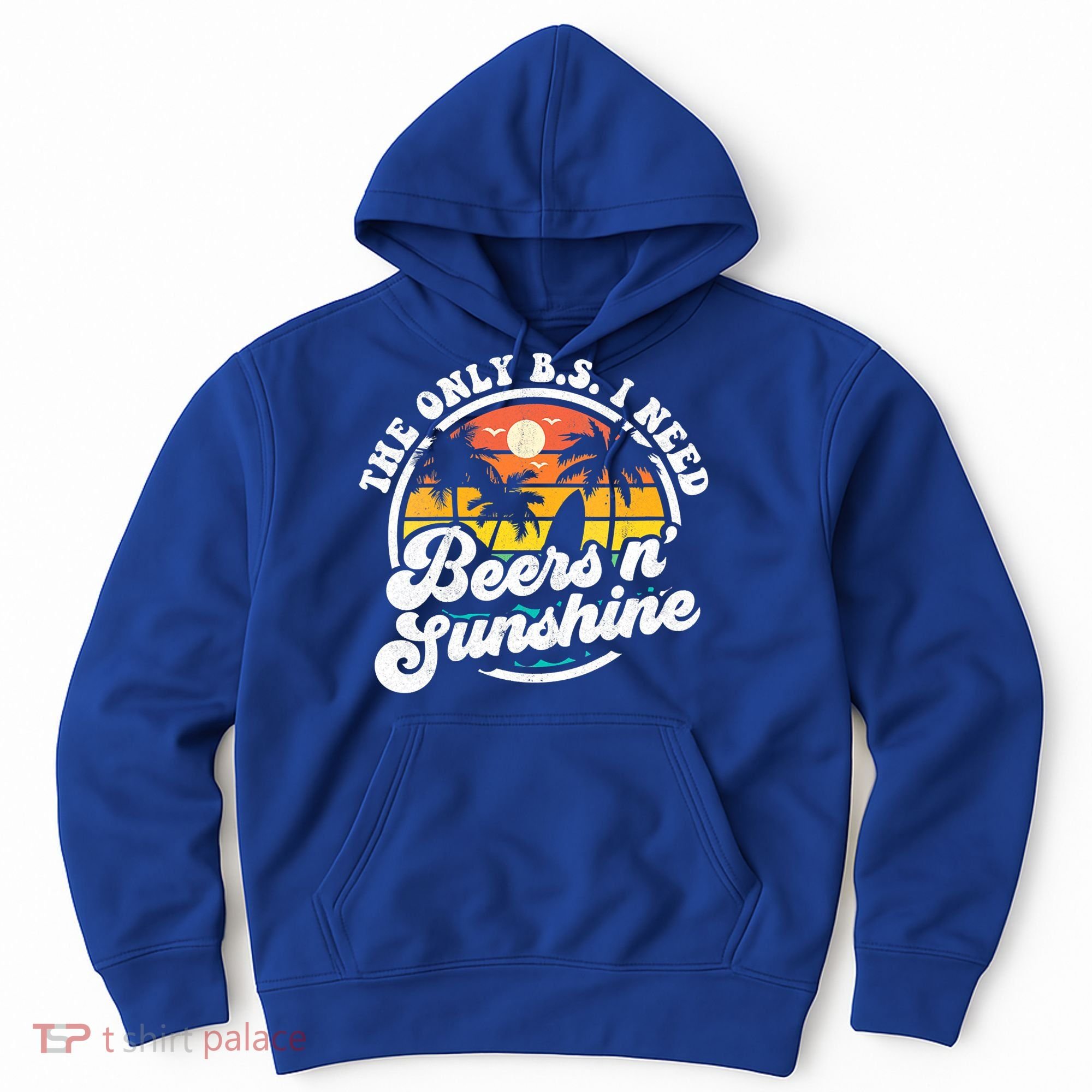 Wo The Only Bs I Need Is Beers And Sunshine Retro Beach Cool Gift Hoodie