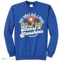 Wo The Only Bs I Need Is Beers And Sunshine Retro Beach Cool Gift Sweatshirt thumb 0