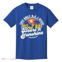 Wo The Only Bs I Need Is Beers And Sunshine Retro Beach Cool Gift Kids T-Shirt thumb 0