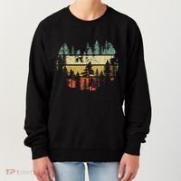 Wildlife Trees Outdoors Nature Retro Forest Sleeveless Women's Sweatshirt thumb 0