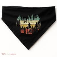 Wildlife Trees Outdoors Nature Retro Forest Sleeveless USA-Made Doggie Bandana thumb 0