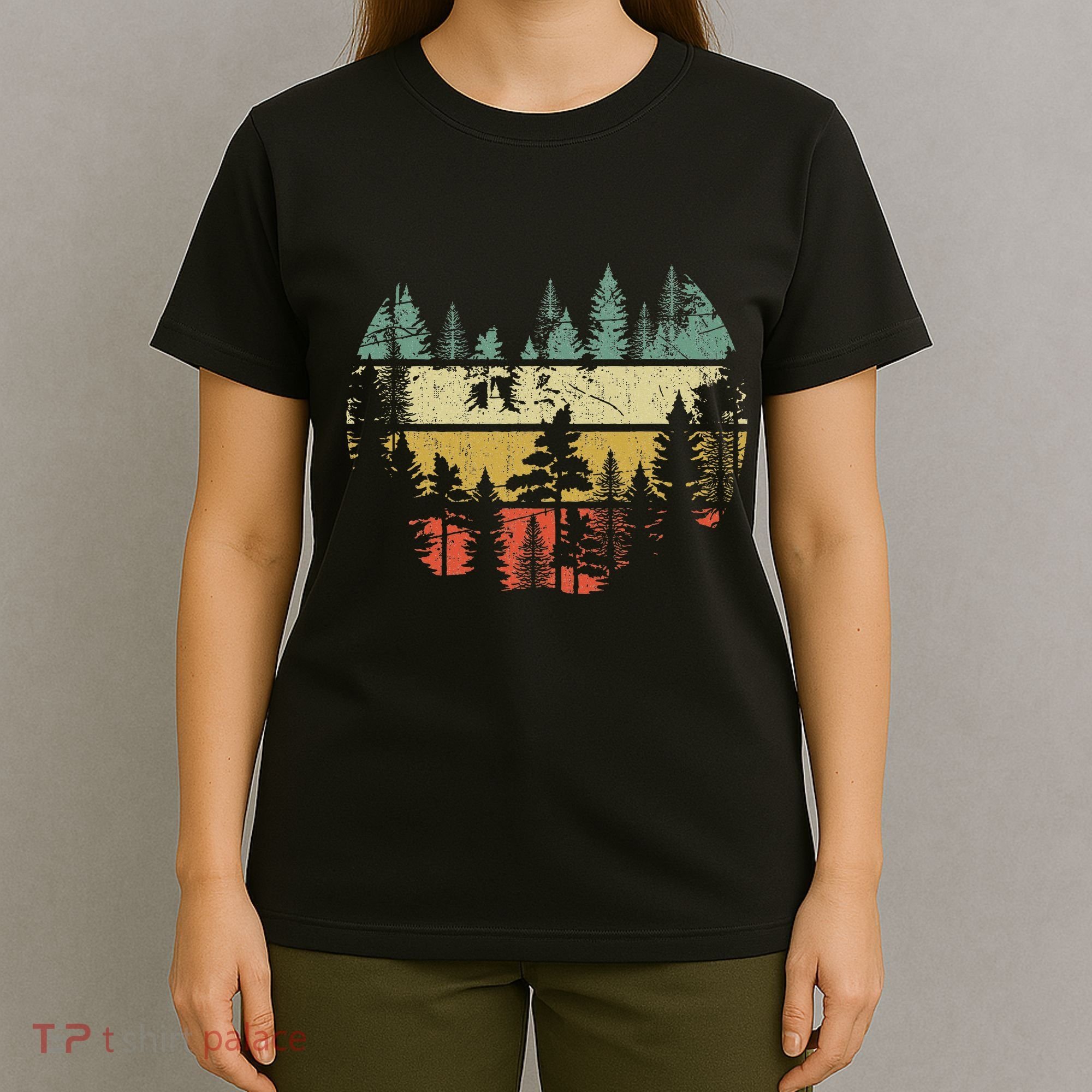 Wildlife Trees Outdoors Nature Retro Forest Sleeveless T-Shirt