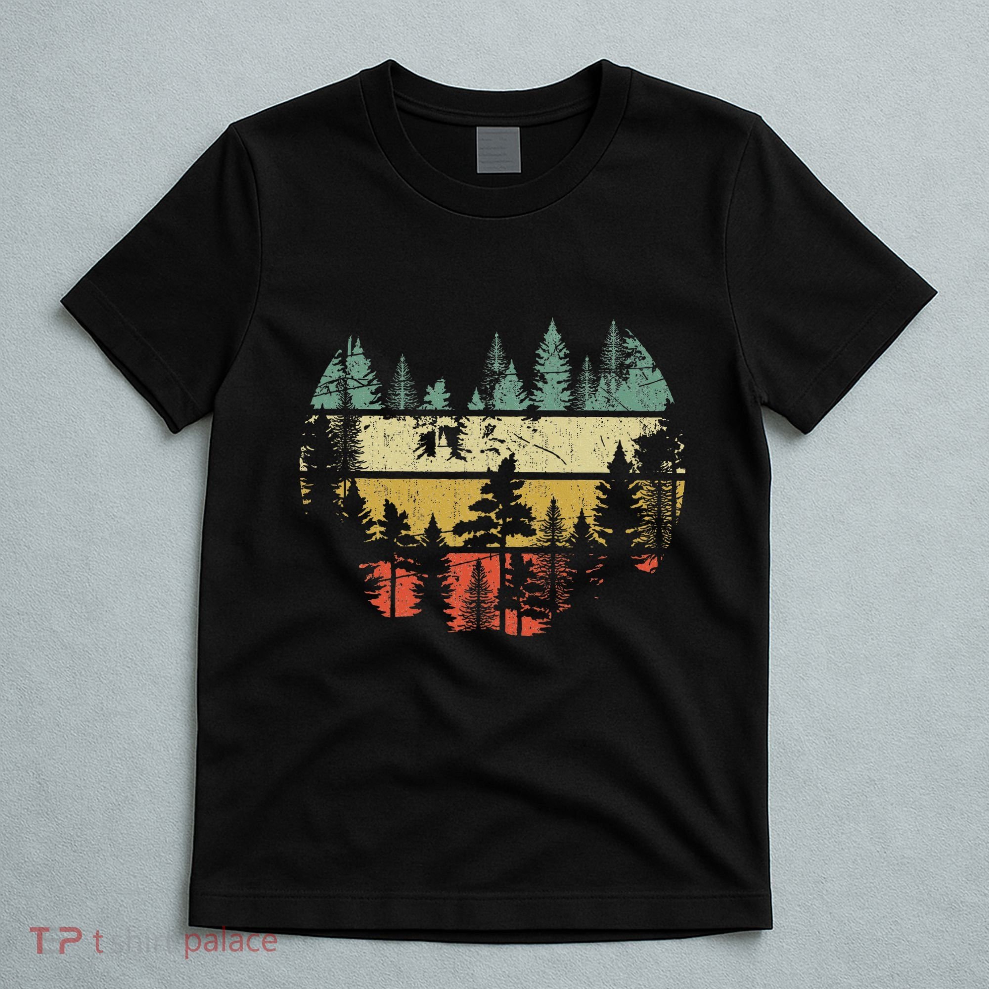 Wildlife Trees Outdoors Nature Retro Forest Sleeveless T-Shirt