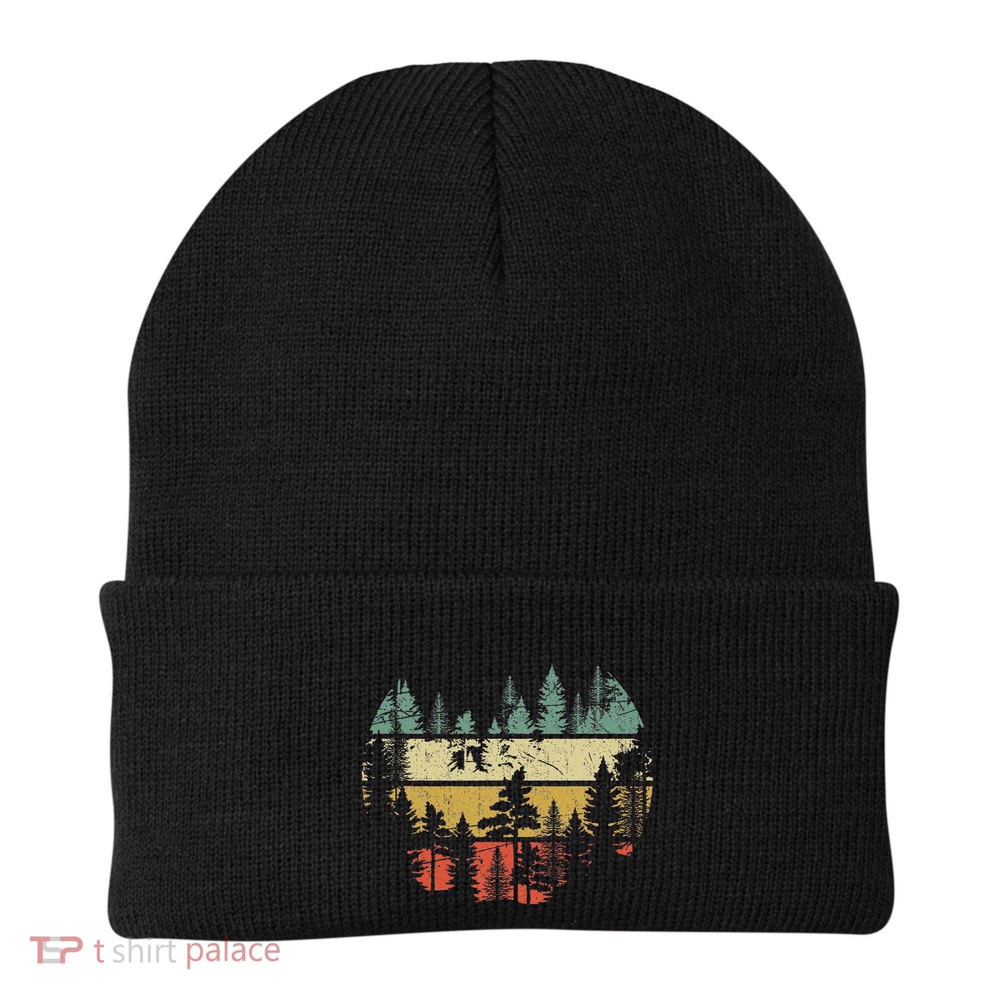 Wildlife Trees Outdoors Nature Retro Forest Sleeveless Beanie