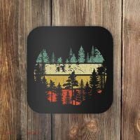 Wildlife Trees Outdoors Nature Retro Forest Sleeveless Coaster thumb 0