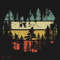 Wildlife Trees Outdoors Nature Retro Forest Sleeveless Mousepad thumb 1