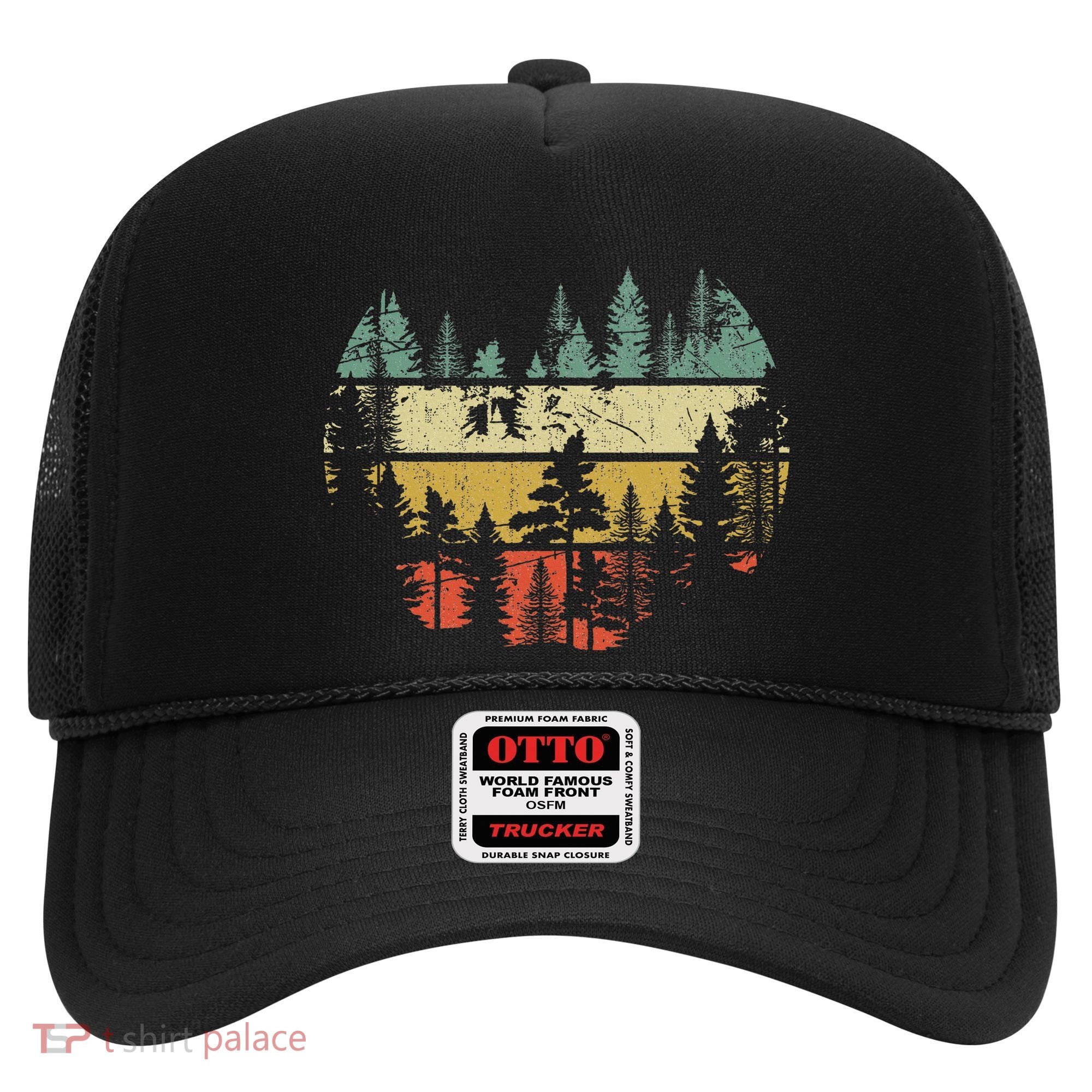 Wildlife Trees Outdoors Nature Retro Forest Sleeveless Hat