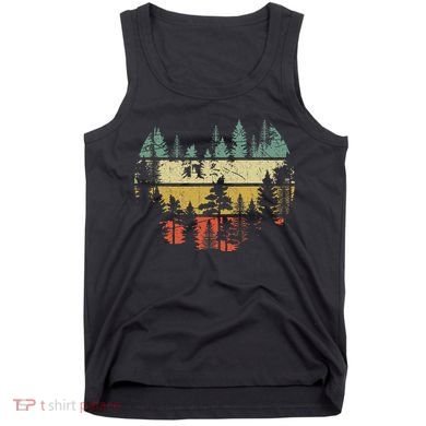 Wildlife Trees Outdoors Nature Retro Forest Sleeveless Tank Top