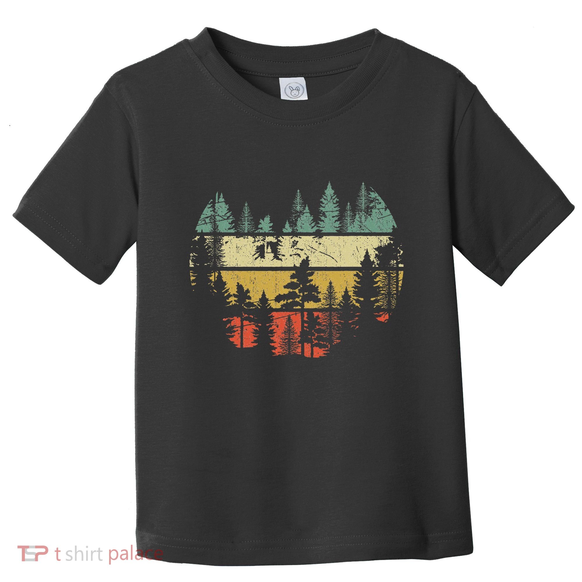Wildlife Trees Outdoors Nature Retro Forest Sleeveless Toddler T-Shirt
