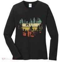 Wildlife Trees Outdoors Nature Retro Forest Sleeveless Women's Long Sleeve Shirt thumb 0